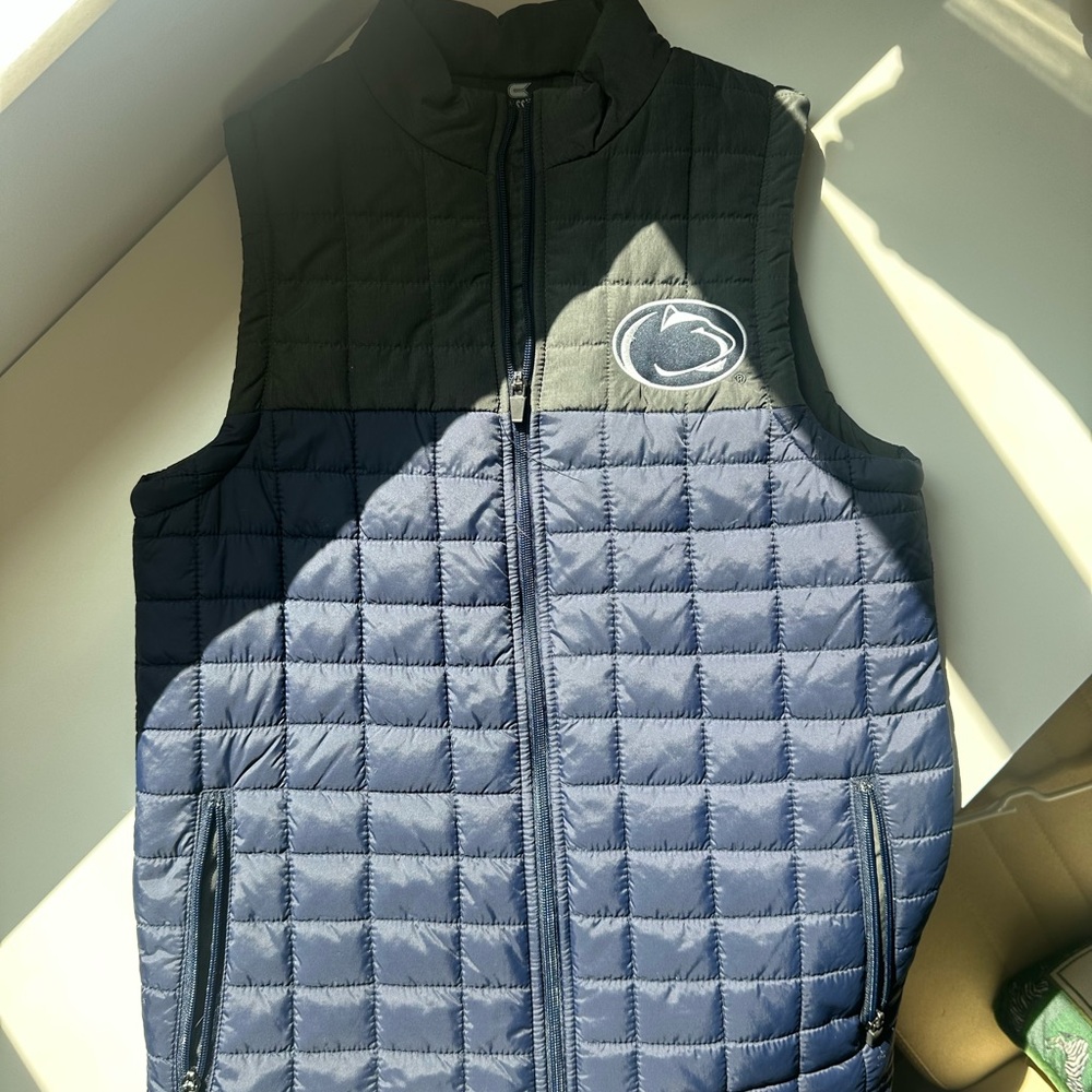 Penn State Men's Quilted Vest - Navy and Black